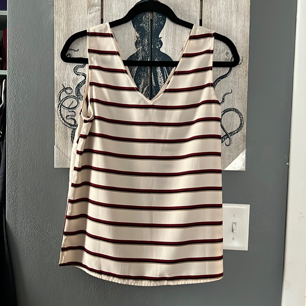 Sunday in Brooklyn striped dressy tank top size small